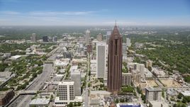 Bank of America Plaza and AT&T Building, Midtown Atlanta, Georgia Aerial Stock Photos | AX36_041.0000071F