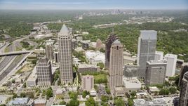 Skyscrapers and One Atlantic Center, Midtown Atlanta, Georgia Aerial Stock Photos | AX36_043.0000161F