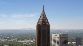 Top of Bank of America Plaza, Midtown Atlanta, Georgia Aerial Stock Photos | AX37_016.0000052F