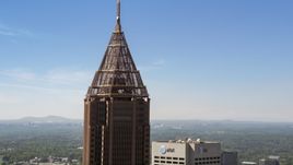 Top of the Bank of America Plaza, Midtown Atlanta Aerial Stock Photos | AX37_016.0000240F
