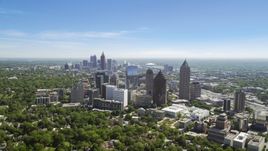 Midtown Atlanta skyline, Georgia Aerial Stock Photos | AX37_023.0000050F