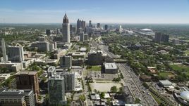 Bank of America Plaza and skyscrapers, Downtown and Midtown Atlanta, Georgia Aerial Stock Photos | AX37_036.0000012F