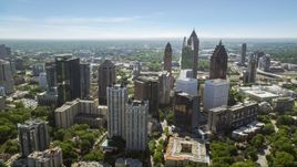 Midtown Atlanta skyscrapers, Georgia Aerial Stock Photos | AX37_038.0000090F