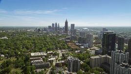 Downtown and Midtown Atlanta skyscrapers, Georgia Aerial Stock Photos | AX37_039.0000004F