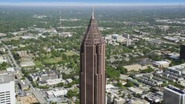 Top of the Bank of America Plaza, Midtown Atlanta, Georgia Aerial Stock Photos | AX37_043.0000210F