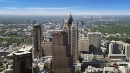 Downtown hotels and skyscrapers, Atlanta, Georgia Aerial Stock Photos | AX37_065.0000221F