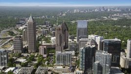 Midtown skyscrapers, Atlanta, Georgia Aerial Stock Photos | AX37_069.0000112F