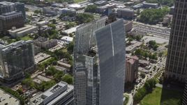 1180 Peachtree among Midtown Atlanta skyscrapers, Georgia Aerial Stock Photos | AX37_071.0000094F