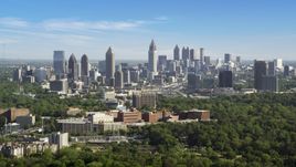Midtown Atlanta skyline seen from Buckhead, Georgia Aerial Stock Photos | AX38_030.0000044F