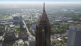 Top of Bank of America Plaza, Midtown Atlanta, Georgia  Aerial Stock Photos | AX38_077.0000112F