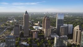One Atlantic Center, surrounding skyscrapers, Midtown Atlanta, Georgia Aerial Stock Photos | AX39_022.0000236F