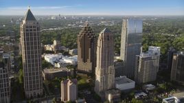 Midtown skyscrapers near Promenade II, Atlanta, Georgia Aerial Stock Photos | AX39_023.0000132F