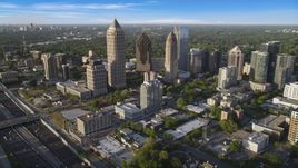 Skyscrapers in the Midtown area of Atlanta, Georgia Aerial Stock Photos | AX39_030.0000323F