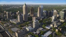 Skyscrapers in Midtown Atlanta, Georgia Aerial Stock Photos | AX39_031.0000054F