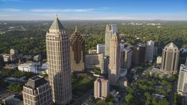 One Atlantic Center and Midtown Atlanta skyscrapers, Georgia Aerial Stock Photos | AX39_031.0000277F