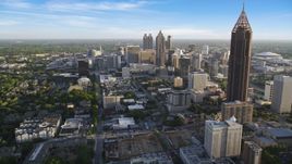 Bank of America Plaza in Midtown, Downtown Atlanta Aerial Stock Photos | AX39_036.0000012F