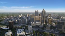 SunTrust Plaza and Atlanta Marriott Marquis, Downtown Atlanta Aerial Stock Photos | AX39_037.0000096F
