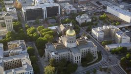 Georgia State Capitol, Downtown Atlanta, Georgia Aerial Stock Photos | AX39_040.0000318F
