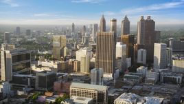 Skyscrapers and high-rises, Downtown Atlanta, Georgia Aerial Stock Photos | AX39_045.0000026F