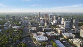 Downtown Connector to One Atlantic Center, Midtown Atlanta, Georgia Aerial Stock Photos | AX39_050.0000225F