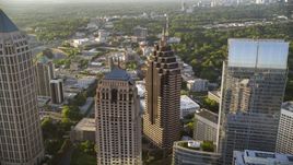 Close up of GLG Grand and Promenade II, Midtown Atlanta Aerial Stock Photos | AX39_053.0000133F
