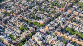 Town homes and apartment buildings in Baltimore, Maryland Aerial Stock Photos | AXP073_000_0017F