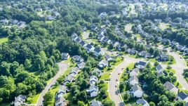 A suburban neighborhood in Manassas, Virginia Aerial Stock Photos | AXP075_000_0026F