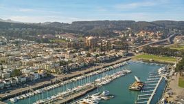 Yacht Harbor and Palace of Fine Arts, San Francisco, California Aerial Stock Photos | DCSF05_030.0000415