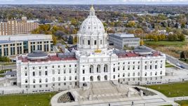 The a view of the front of the Minnesota State Capitol in Saint Paul, Minnesota Aerial Stock Photos | DXP001_000376
