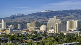 A group of casino resorts in Reno, Nevada Aerial Stock Photos | DXP001_006_0001