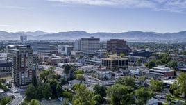 A view of the city's office buildings in Reno, Nevada Aerial Stock Photos | DXP001_006_0018