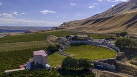 Maryhill Winery and amphitheater in Goldendale, Washington Aerial Stock Photos | DXP001_018_0012
