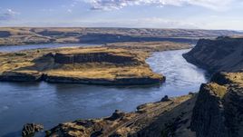 Part of Miller Island and the Columbia River in Goldendale, Washington Aerial Stock Photos | DXP001_019_0016