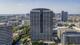 An office building in Crown Center, Kansas City, Missouri Aerial Stock Photos | DXP001_044_0007