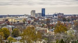 A wide view of the city's skyline in Downtown Lexington, Kentucky Aerial Stock Photos | DXP001_100_0004