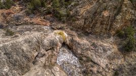 River rapids flowing through a rock formation in New Mexico Aerial Stock Photos | DXP002_129_0005