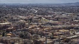 The downtown area of Santa Fe, New Mexico Aerial Stock Photos | DXP002_129_0011