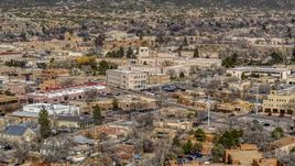 A view of state government buildings in the city's downtown area, Santa Fe, New Mexico Aerial Stock Photos | DXP002_129_0017