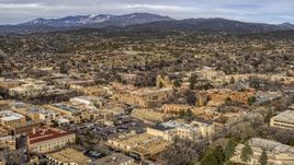 The downtown area of Santa Fe, New Mexico Aerial Stock Photos | DXP002_131_0006