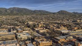 The cathedral seen from near Santa Fe Plaza, Santa Fe, New Mexico Aerial Stock Photos | DXP002_132_0003