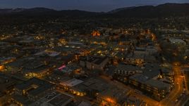 A view across downtown to cathedral at night, Santa Fe, New Mexico Aerial Stock Photos | DXP002_132_0005