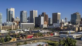 The city's high-rise office buildings in Downtown Phoenix, Arizona Aerial Stock Photos | DXP002_138_0004