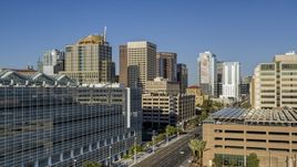 A group of high-rise office buildings in Downtown Phoenix, Arizona Aerial Stock Photos | DXP002_142_0010