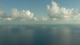 HD aerial stock footage fly over the Gulf of Mexico and pan across the water Aerial Stock Footage | AF0001_000185