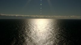 HD aerial stock footage tilt to a bird's eye view of the Atlantic Ocean Aerial Stock Footage | AF0001_000820