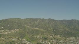 5K aerial stock footage of suburban neighborhoods beside the Verdugo Mountains in Burbank, California Aerial Stock Footage | AF0001_000972
