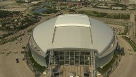 1080 aerial stock footage AT&T Stadium, Rangers Ballpark, Six Flags Over Texas, Arlington, Texas Aerial Stock Footage | AI05_DAL_05