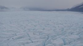 4K aerial stock footage flying low over the Knik Glacier, Alaska Aerial Stock Footage | AK0001_0031