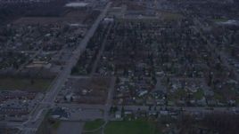 4K aerial stock footage Debarr Road, reveal neighborhoods, Chugach Mountains, Anchorage, Alaska Aerial Stock Footage | AK0001_0177