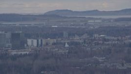 4K aerial stock footage Ted Stevens Anchorage International Airport, Anchorage, Alaska Aerial Stock Footage | AK0001_0244